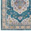 Modern Contemporary Living Lounge Area Rug Floor, Distressed Vintage Style, Fabric, Multi Blue view 4