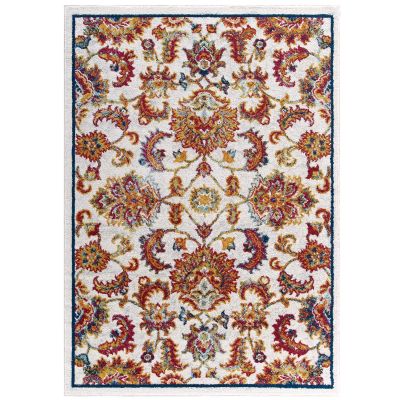 Modern Contemporary Living Lounge Area Rug Floor, Distressed Vintage Style, Fabric, Antique Orange
