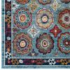 Modern Contemporary Living Lounge Area Rug Floor, Distressed Vintage, Fabric, Multi Blue view 4