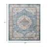 Modern Contemporary Living Lounge Area Rug Floor, Distressed Vintage Style, Fabric, Multi Blue view 2
