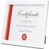 Frametory, 8.5x11 Picture Frame Real Glass - with Back Hangers for Wall Display, Easel Stand for Tabletop, for Certificates, Documents, Awards, Acknowledgements, Wide Molding (White, 2-Pack) view 4