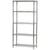 Shelving Inc. 14" d x 36" w x 64" h Chrome Wire Shelving with 5 Tier Shelves, Weight Capacity 800lbs Per Shelf view 1