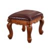 LHNLY-Ottoman Foot Rest Stool/Seat Luxury European Style Solid Wood Footstool Leather Sofa Dressing Stool Dining Chair/Meal Stool Change Shoes Stool Upholstered Footstool (Color : #1) view 1