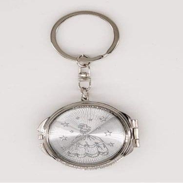 24X Quinceanera Silver Compact Mirror Keychain Recuerdos de Sweet 15 Princess Party Favor