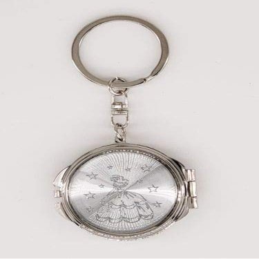 24X Quinceanera Silver Compact Mirror Keychain Recuerdos de Sweet 15 Princess Party Favor