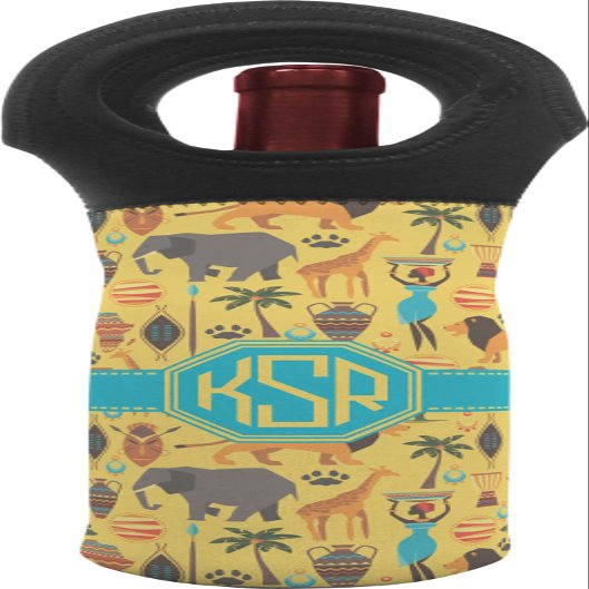 Personalized African Safari Wine Tote Bag
