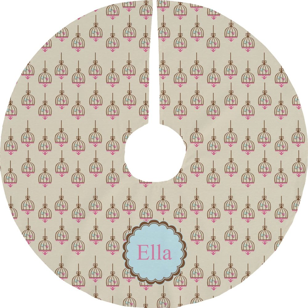 YouCustomizeIt Personalized Kissing Birds Tree Skirt