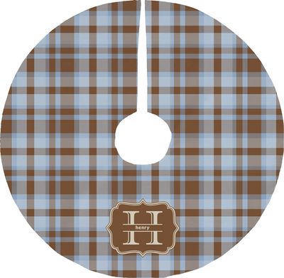 YouCustomizeIt Personalized Two Color Plaid Tree Skirt