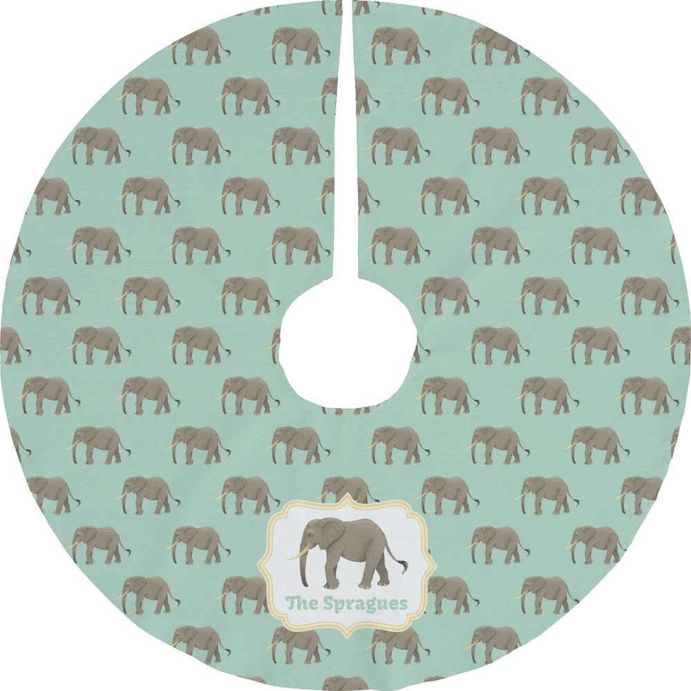 YouCustomizeIt Personalized Elephant Tree Skirt
