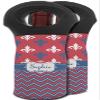 Personalized Patriotic Fleur de Lis Wine Tote Bag view 2