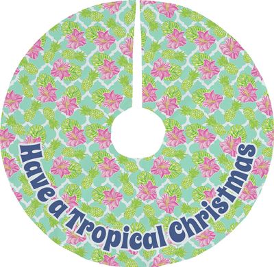 YouCustomizeIt Personalized Preppy Hibiscus Tree Skirt