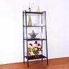 BINGKERS 4 Tiers Bookshelf Small 4 Tier Leaning Ladder Shelf Shelving Unit Bookcase Bookshelf Multi Use Display Storage Wall Shelves Unit Rack - Black view 2