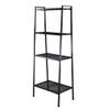 BINGKERS 4 Tiers Bookshelf Small 4 Tier Leaning Ladder Shelf Shelving Unit Bookcase Bookshelf Multi Use Display Storage Wall Shelves Unit Rack - Black view 4