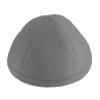 A1 Skullcap Linen Fabric Kippot Single or Bulk Kippah Optional Custom Imprinting Inside for Your Speacial Event  Gray view 1
