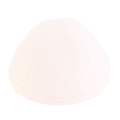 A1 Skullcap Linen Fabric Kippot Single or Bulk Kippah Optional Custom Imprinting Inside for Your Speacial Event White