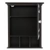 Thaweesuk Shop Dark Brown Wall Mounted Bathroom Vanity Mirror Storage Medicine Cabinet Shelves Over Toilet 20"(L) x 6.5"(W) x 24"(H) of Set view 4