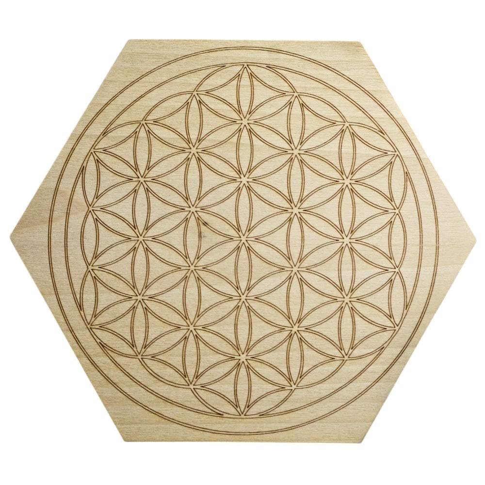 6 inch Flower of Life Mini Grid Board - Mini Sacred Geometry Grid Board