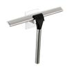 Wenko Turbo-Loc Quadro Stainless Steel Shower Squeegee - Bathroom Squeegee, No Drilling Required, Stainless Steel, 23 x 17.5 x 5 cm, Chrome view 1