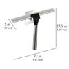 Wenko Turbo-Loc Quadro Stainless Steel Shower Squeegee - Bathroom Squeegee, No Drilling Required, Stainless Steel, 23 x 17.5 x 5 cm, Chrome view 4
