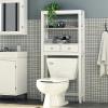 Spirich Over Toilet Storage Shelf with Drawers, Bathroom Over The Toilet Storage Cabinet, Over Toilet Bathroom Organizer, White view 1