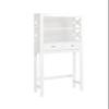 Spirich Over Toilet Storage Shelf with Drawers, Bathroom Over The Toilet Storage Cabinet, Over Toilet Bathroom Organizer, White view 3