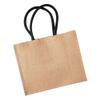 Westford Mill Classic Jute Shopper Bag (21 Liters) (Pack of 2) (One Size) (Natural/Lime) view 4