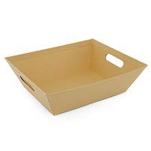 5ea - 10 X 7-1/2 X 3-1/4 Kraft Heavy Crdbrd Bskt Tray-Pk Christmas