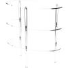 Plymor Clear Acrylic Oval Triple Shelf Display, 18" W x 10" D x 18.5" H view 1