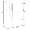Plymor Clear Acrylic Oval Triple Shelf Display, 18" W x 10" D x 18.5" H view 2
