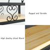 Creative Retro Ceiling Mounted Hanging Solid Wood Flower Shelves | Kitchen/Bar/Restaurant Iron Storage Racks|Vintage Suspended Wall Shelf Holder view 4