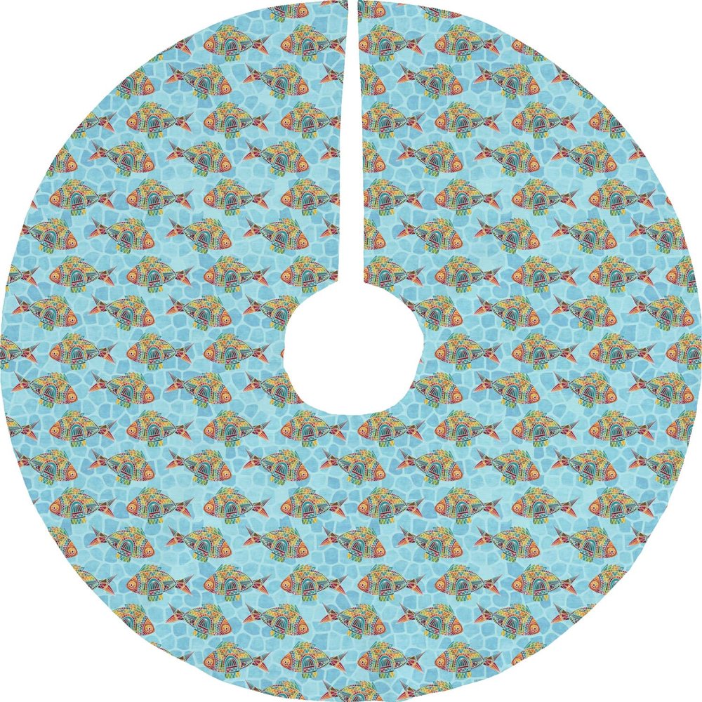 YouCustomizeIt Mosaic Fish Tree Skirt