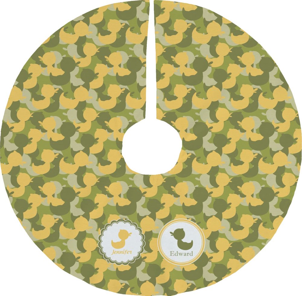 YouCustomizeIt Personalized Rubber Duckie Camo Tree Skirt