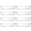 Backerysupply Clear Plastic Drawer Organizer Tray for Vanity Cabinet (9"3"2"Set of 8),Storage Tray for Makeup, Kitchen Utensils, Jewelries, and Gadgets view 1
