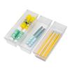 Backerysupply Clear Plastic Drawer Organizer Tray for Vanity Cabinet (9"3"2"Set of 8),Storage Tray for Makeup, Kitchen Utensils, Jewelries, and Gadgets view 4
