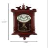 MISC 24h Chiming Wall Clock 25 inch Cordless Hourly Wallclock Royal Swinging Pendulum Chimes Tiny Antique, Brass Glass Wood view 2