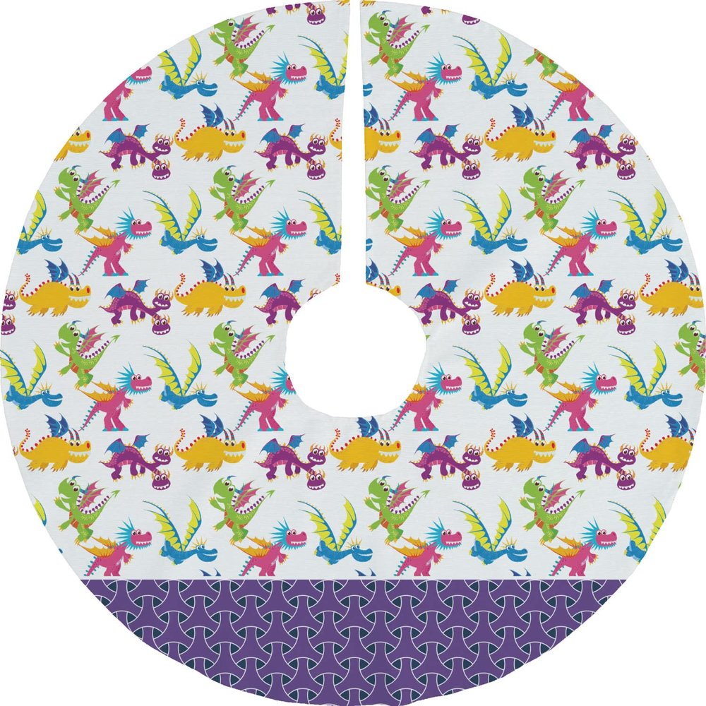 YouCustomizeIt Girl Flying on a Dragon Tree Skirt
