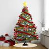 YouCustomizeIt Personalized Pink & Green Geometric Tree Skirt view 2