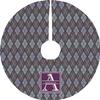 YouCustomizeIt Personalized Knit Argyle Tree Skirt view 1