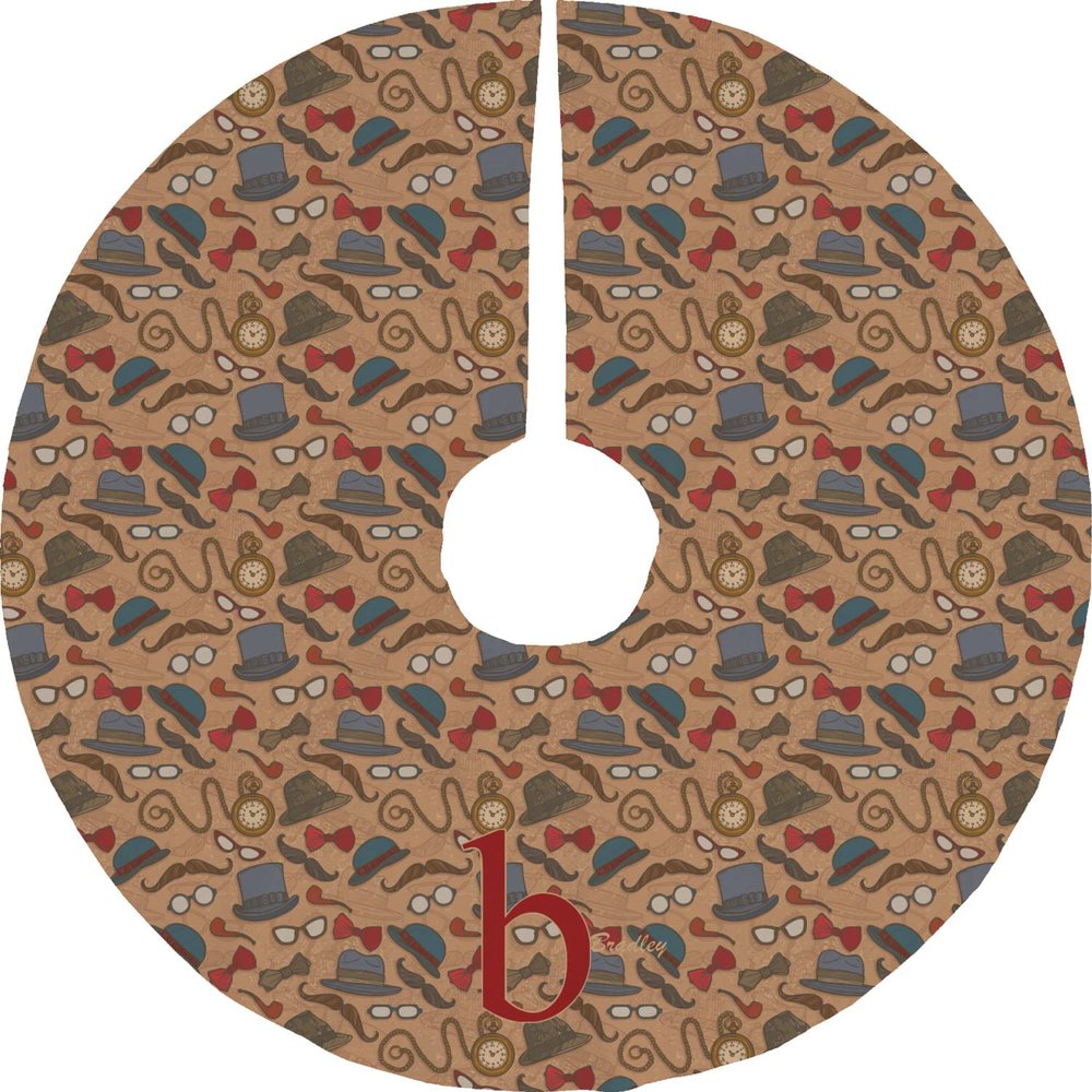 YouCustomizeIt Personalized Vintage Hipster Tree Skirt