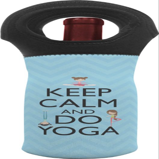 Keep Calm & Do Yoga Wine Tote Bag