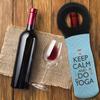 Keep Calm & Do Yoga Wine Tote Bag view 3