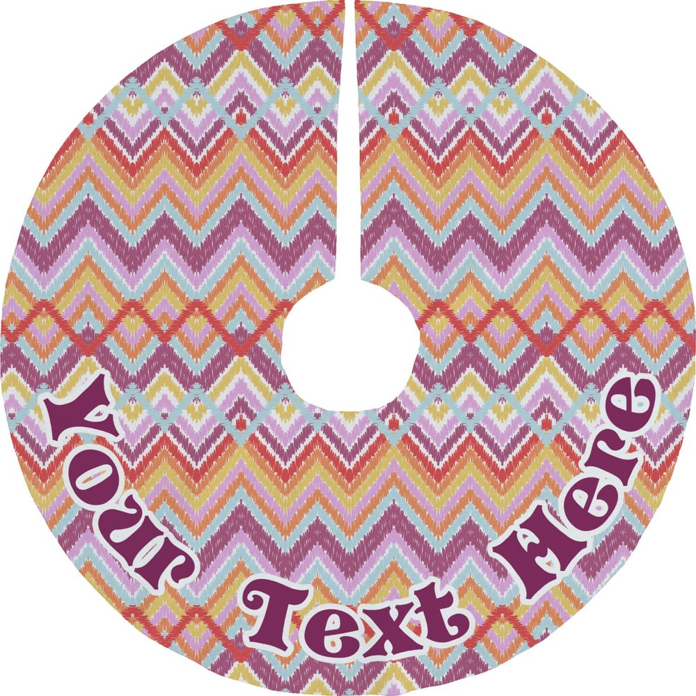 YouCustomizeIt Personalized Ikat Chevron Tree Skirt