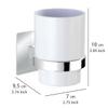 Wenko Turbo-Loc Quadro Chrome Toothbrush Holder, 7 x 10 x 9.5 cm, for Toothbrush and Toothpaste, No Drilling Required view 4