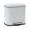 Wenko Leno 23715100 Pedal Bin Easy-Close White - Bin with Soft-Close Mechanism - Steel - 21.5 x 19 x 29.5 cm view 1