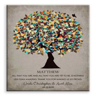 11x14 Mounted Canvas Art Print - Gift for Nephew Gift for Graduation Thank You for Making Us So Proud - With Gift Wrapping LTC-C1324