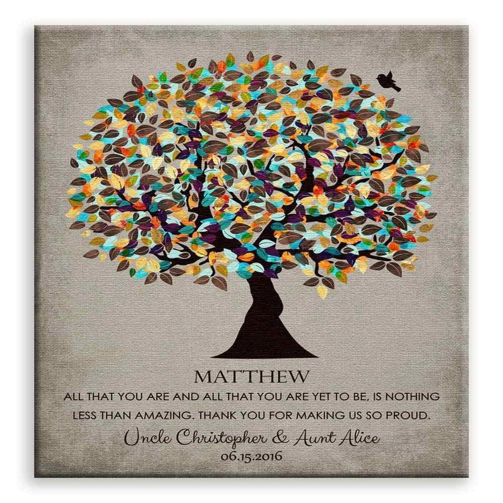 11x14 Mounted Canvas Art Print - Gift for Nephew Gift for Graduation Thank You for Making Us So Proud - With Gift Wrapping LTC-C1324