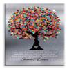 11x14 Mounted Canvas Art Print - 10 Year Gift for Couple, Gift for Husband, Gift for Wife, Personalized Anniversary Gift - With Gift Wrapping LTC-C1211 view 1
