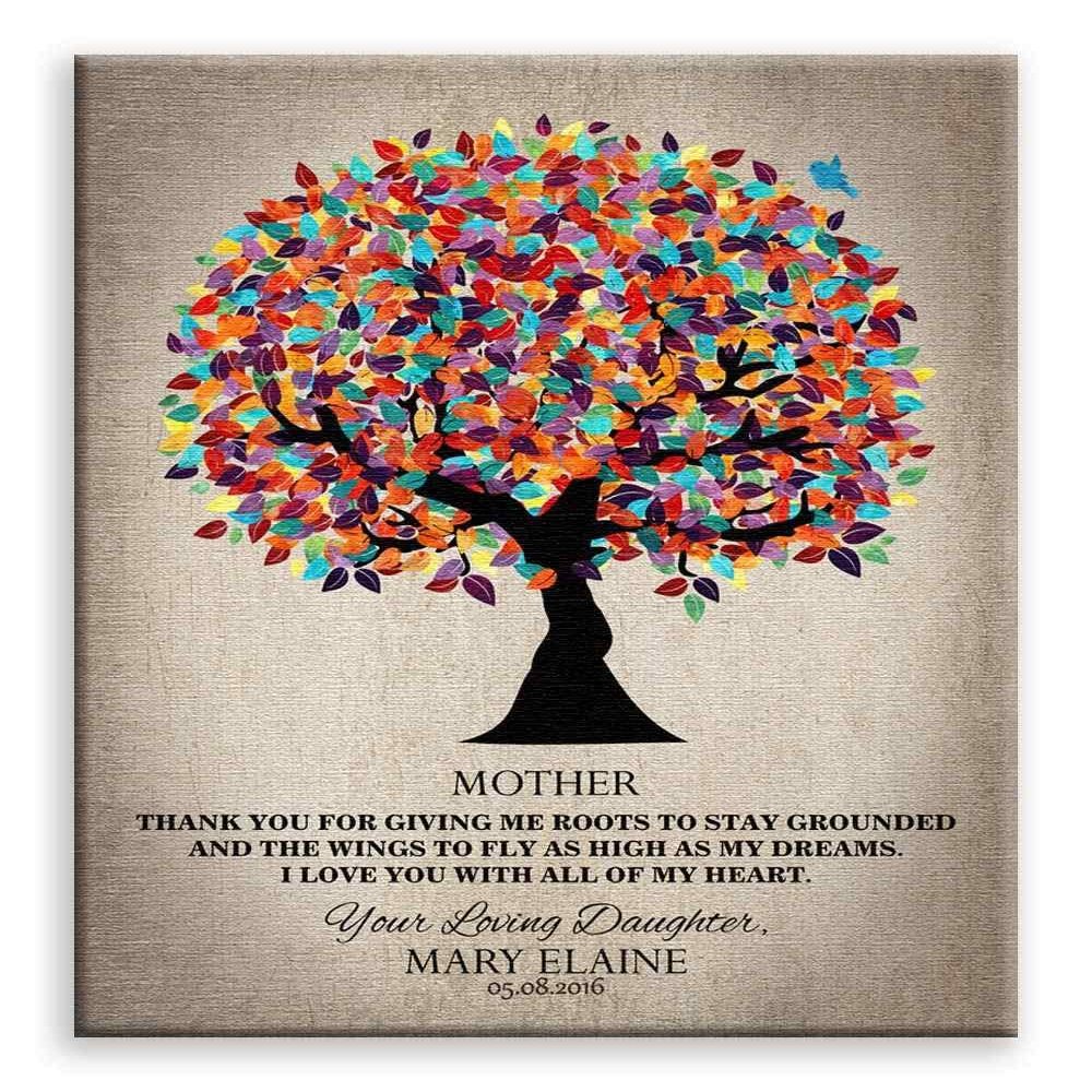 11x14 Mounted Canvas Art Print - Graduation Gift for Mom, Thank You Mom, College Graduation, Personalized Gift - With Gift Wrapping LTC-C1223