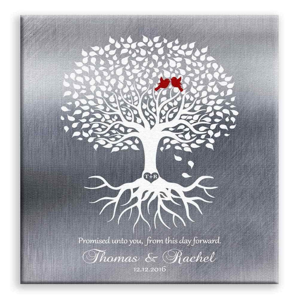11x14 Mounted Canvas Art Print - Personalized Wedding Engagement Gift Keepsake Gift for Fiance, Gift for Couple - With Gift Wrapping LTC-C1421