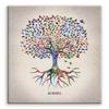 11x14 Mounted Canvas Art Print - Minimalist Watercolor Tree Print, Family Tree, Anniversary Gift - With Gift Wrapping LTC-C1248 view 1